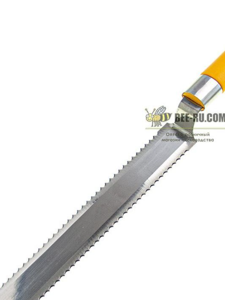 Купить   Нож для распечатки сот 280 мм (нж., две волны, ручка пластик)   4417 по цене 400 руб. руб.
