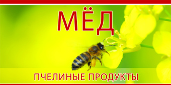 Купить Баннер для продаже меда  wzor06-RU по цене 2 500 руб. руб.