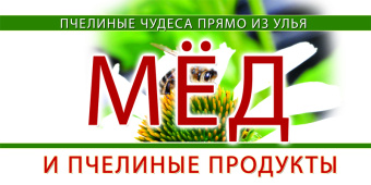 Купить Баннер для продаже меда  wzor16-RU по цене 2 500 руб. руб.